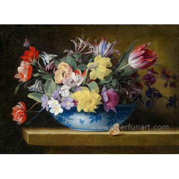 Pintado a mano de cerámica Flower Pot Painting Designs
